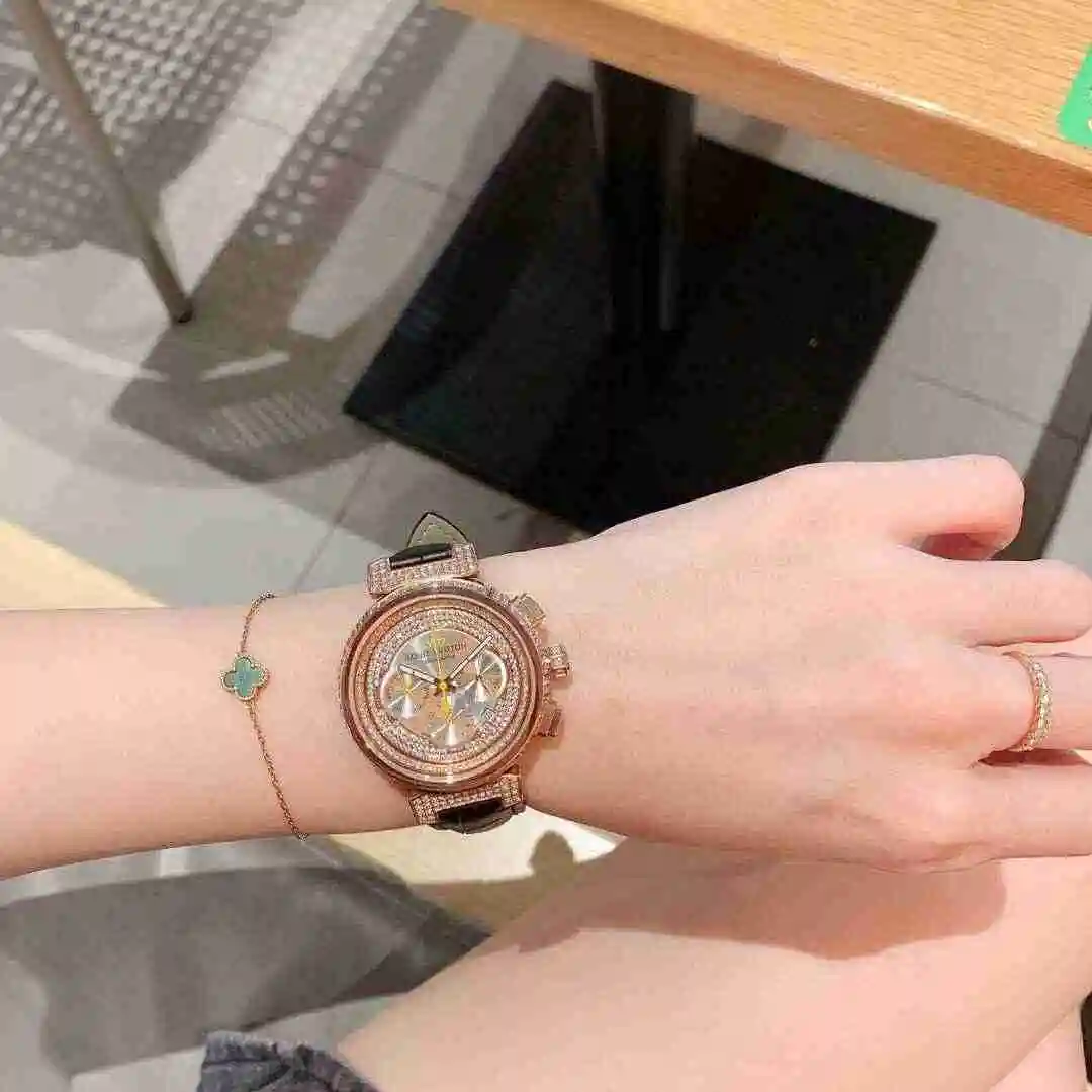 General Watches LV Watch Couple Pair Watch Paired with Original Fully Automatic Mechanical Movement Top grade 316 Precision Steel Case with Mineral Super Strong Mirror Diameter 41mm KK06250 view 9