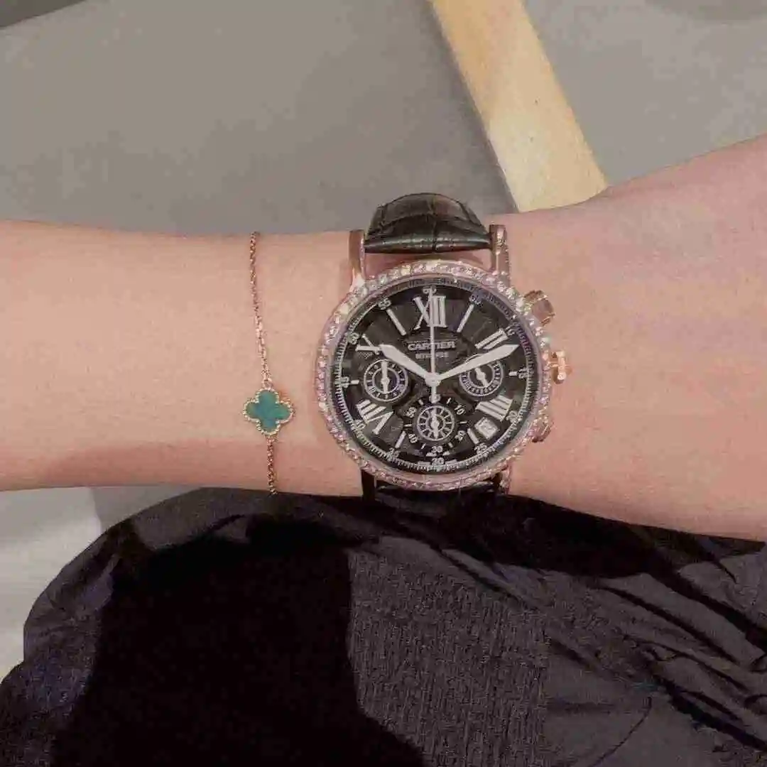 General Watches Cartier Watch Women's Watch Paired with Original Fully Automatic Mechanical Movement Top Grade 316 Precision Steel Case with Mineral Super Strong Mirror Diameter 37mm KK03050 view 2