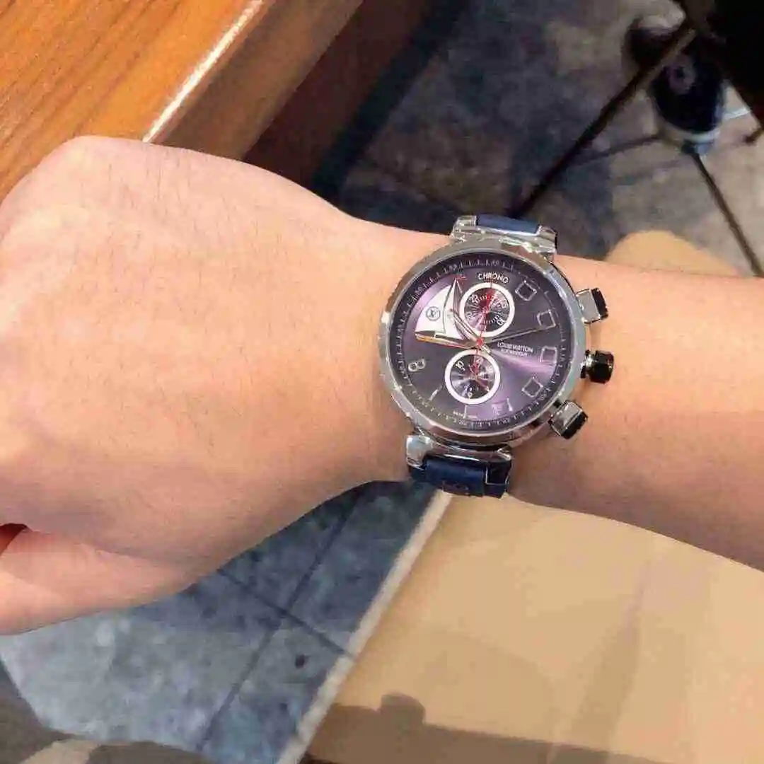 General Watches LV watch for men with original fully automatic mechanical movement, top grade 316 precision steel case with mineral super strong mirror diameter 42mm KK02950 1 view 6