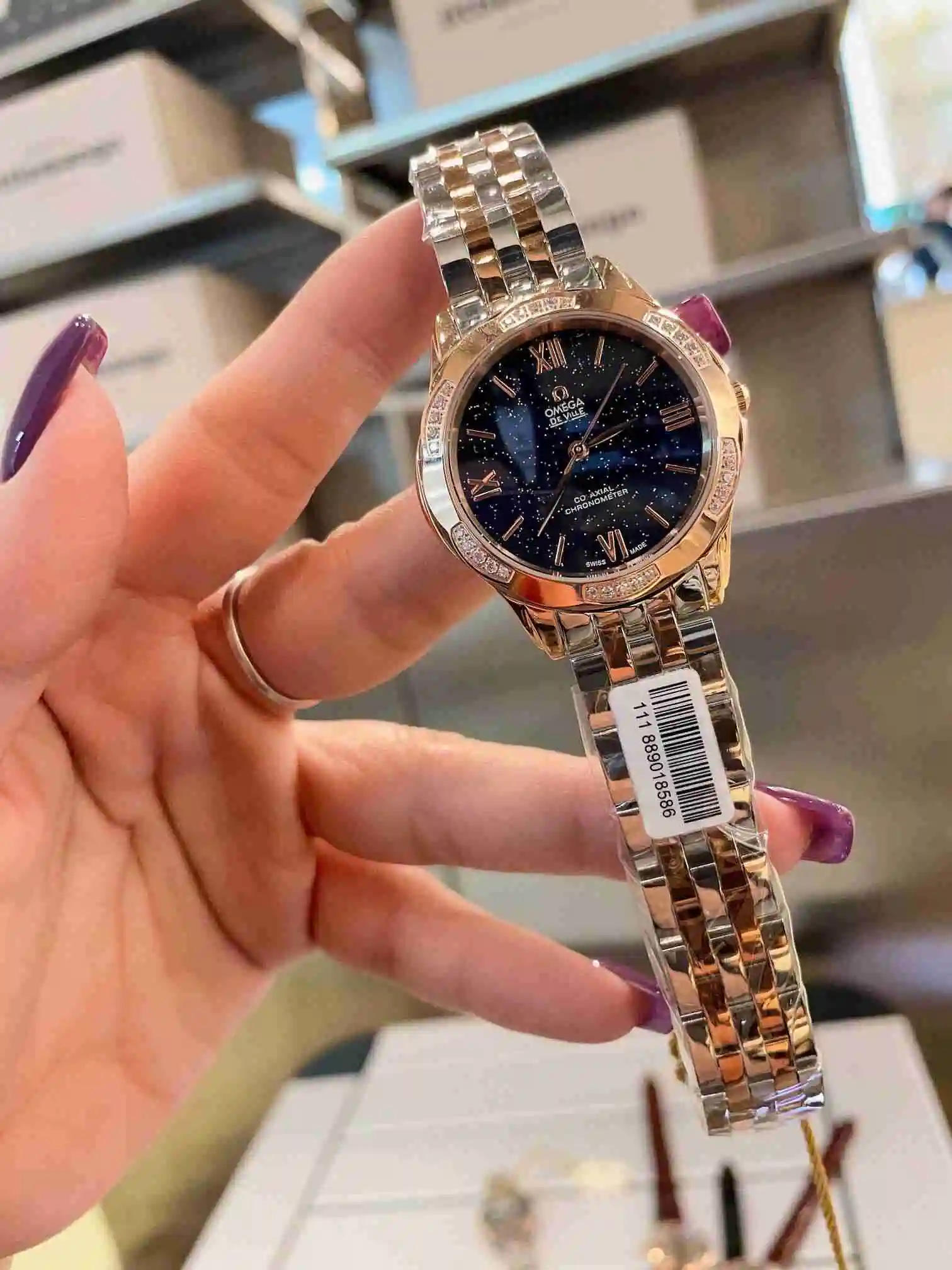 General Watches Omega Watch Women's Watch Paired with Original Fully Automatic Mechanical Movement Top Grade 316 Precision Steel Case with Mineral Super Strong Mirror Diameter 36cm KK02450 1 view 6