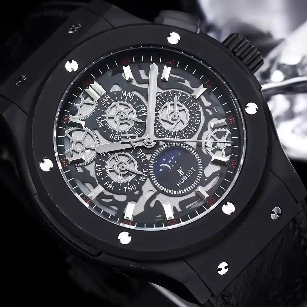 General Watches Hublot watch men's watch with original fully automatic mechanical movement top 316 stainless steel case strap mineral super mirror diameter 45mm KK06250 1 view 4