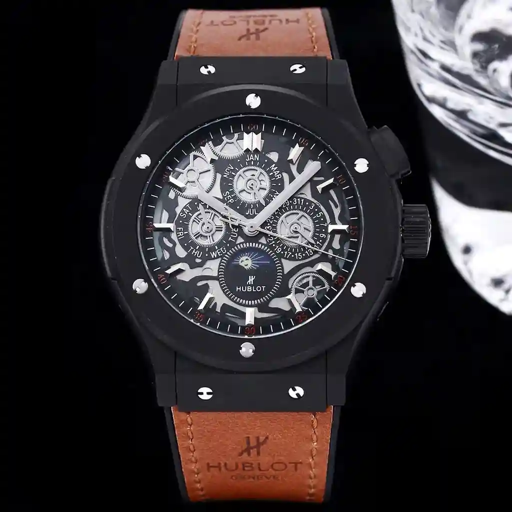 General Watches Hublot watch men's watch with original fully automatic mechanical movement top 316 stainless steel case strap mineral super mirror diameter 45mm KK06250 1 view 7