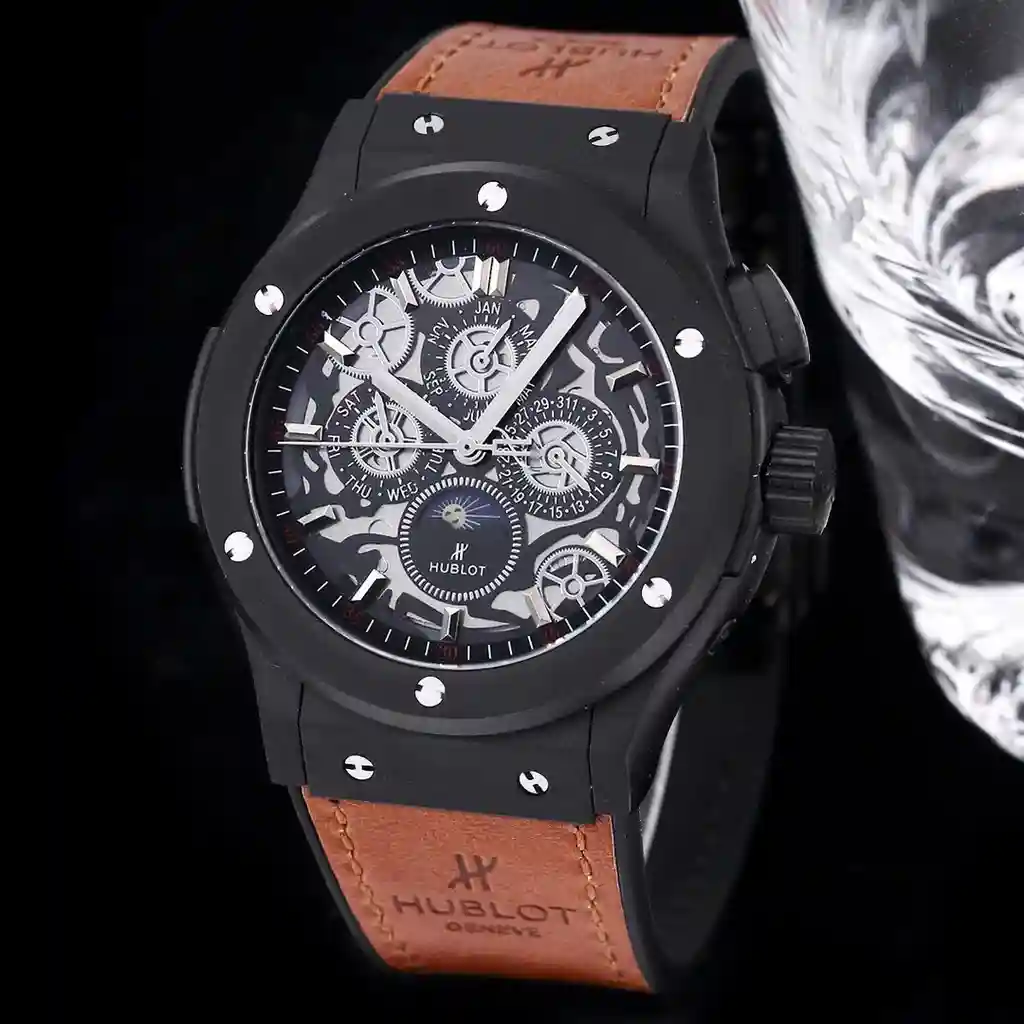 General Watches Hublot watch men's watch with original fully automatic mechanical movement top 316 stainless steel case strap mineral super mirror diameter 45mm KK06250 1 view 8