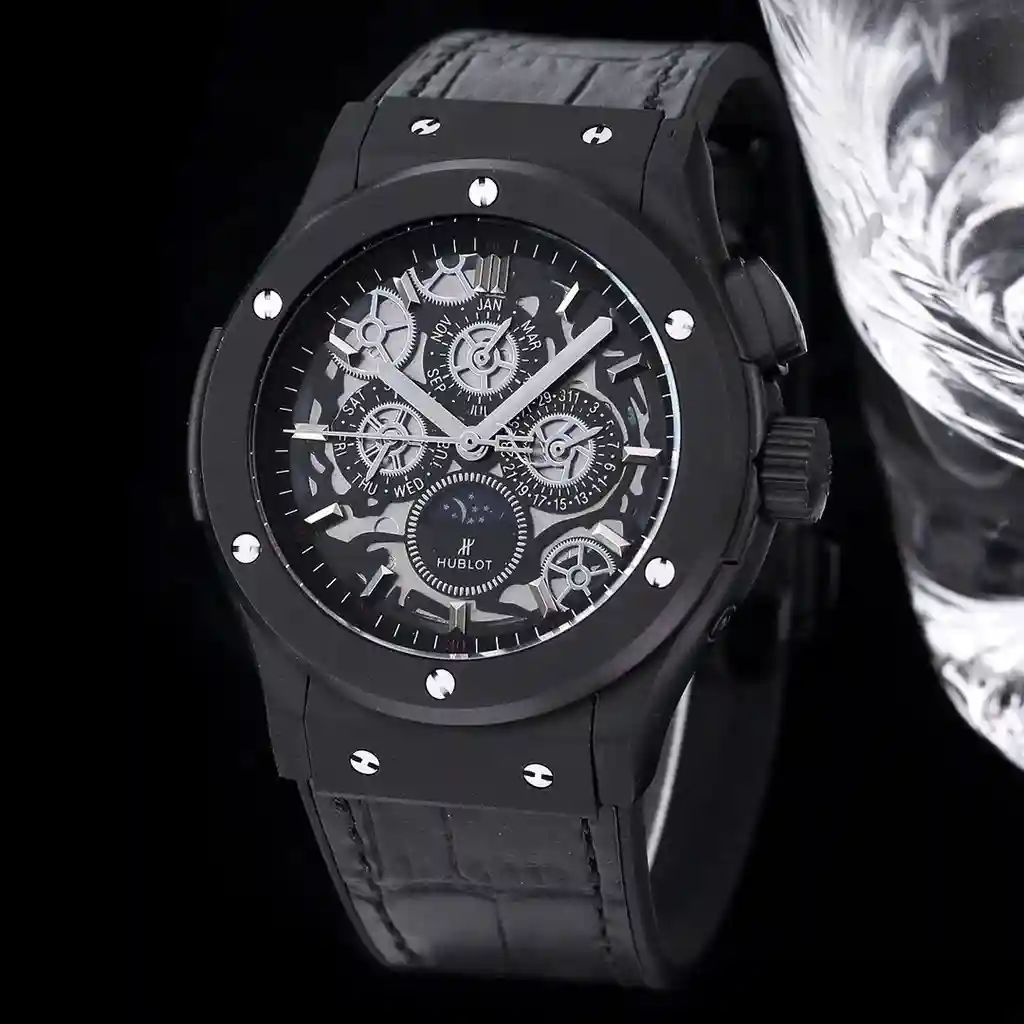 General Watches Hublot watch men's watch with original fully automatic mechanical movement top 316 stainless steel case strap mineral super mirror diameter 45mm KK06250 1 view 9