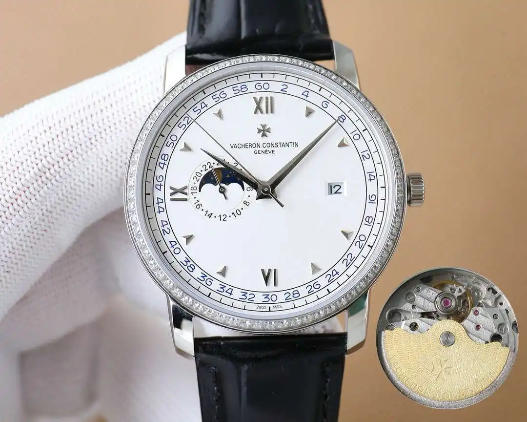 General Watches Watch Men's watch with original fully automatic mechanical movement, top-grade 316 stainless steel case and strap, mineral super mirror, diameter 41cm KK07850 1 view 6