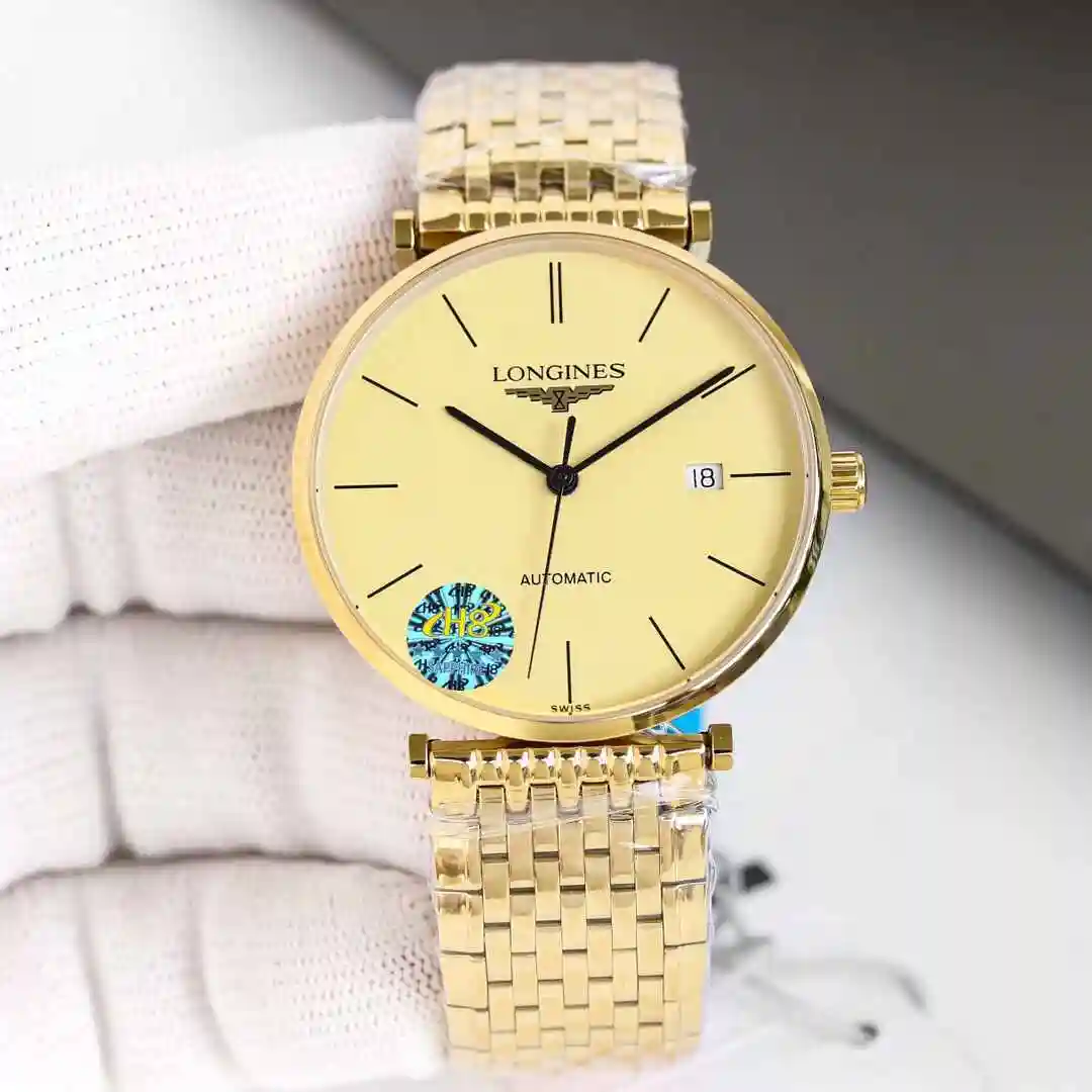 General Watches Longines watch for men with original fully automatic mechanical movement, top grade 316 precision steel case with mineral super strong mirror diameter of 39mm kk09800 2 view 6
