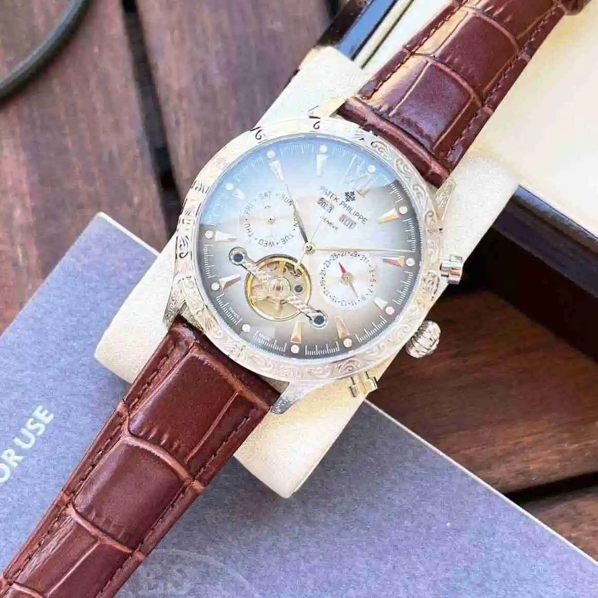 General Watches Patek Philippe Watch Men's Watch Paired with Original Fully Automatic Mechanical Movement Top Grade 316 Precision Steel Case Case with Mineral Super Strong Mirror Diameter 42mm KK06300 view 4