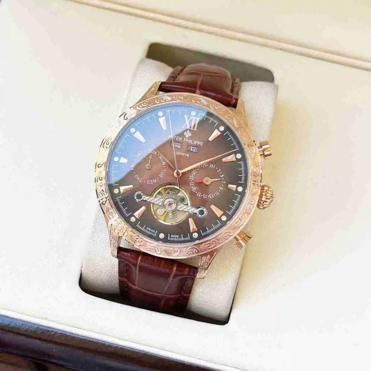 General Watches Patek Philippe Watch Men's Watch Paired with Original Fully Automatic Mechanical Movement Top Grade 316 Precision Steel Case Case with Mineral Super Strong Mirror Diameter 42mm KK06300 view 9
