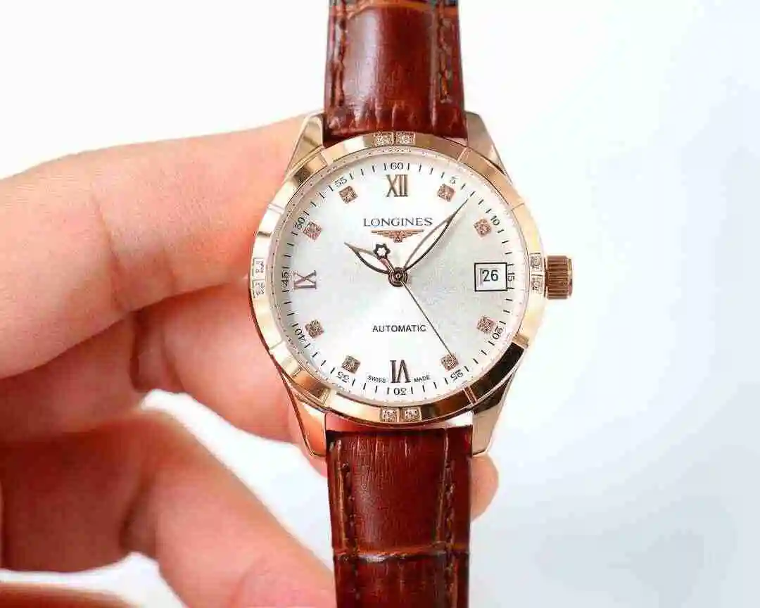 General Watches Longines watch for women with original fully automatic mechanical movement, top grade 316 precision steel case with mineral super strong mirror diameter 33mm kk07500 view 9