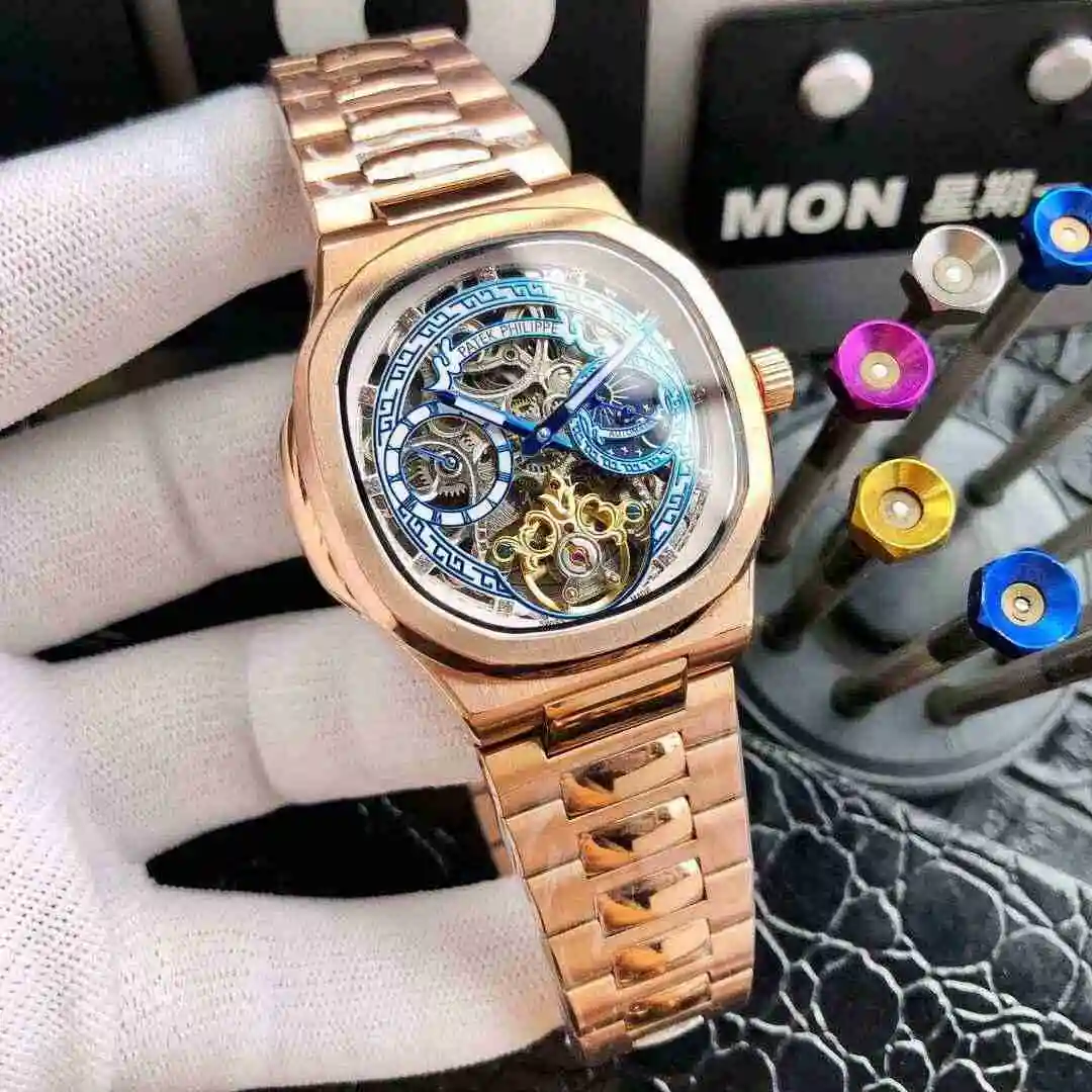 General Watches Patek Philippe Watch Men's Watch Paired with Original Fully Automatic Mechanical Movement Top Grade 316 Precision Steel Case Case with Mineral Super Strong Mirror Diameter 42mm KK05450 4 view 5