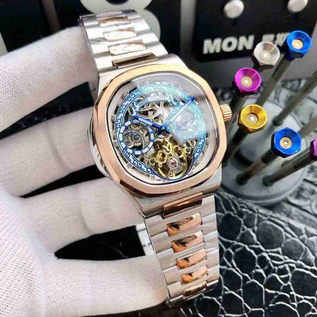 General Watches Patek Philippe Watch Men's Watch Paired with Original Fully Automatic Mechanical Movement Top Grade 316 Precision Steel Case Case with Mineral Super Strong Mirror Diameter 42mm KK05450 4 view 8