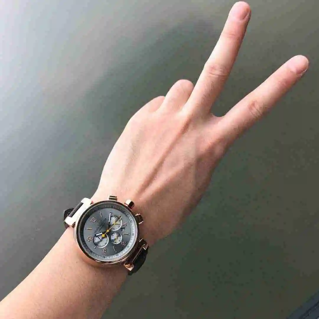 General Watches LV watch for men with original fully automatic mechanical movement, top grade 316 precision steel case with mineral super strong mirror diameter of 43mm KK03150 view 8