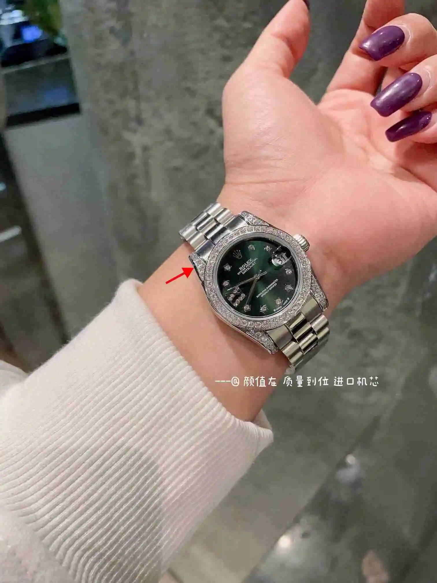 General Watches Rolex Watch Women's Watch Paired with Original Fully Automatic Mechanical Movement Top Grade 316 Precision Steel Case with Mineral Super Strong Mirror Diameter 31cm KK03050 2 view 6