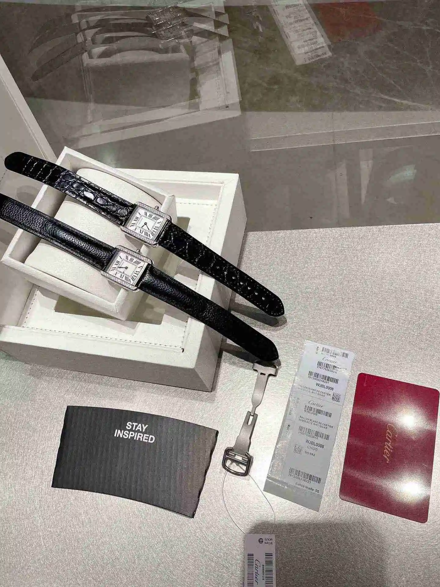 General Watches Cartier Watch Couple Watch Paired with Original Fully Automatic Mechanical Movement Top grade 316 Precision Steel Case Case with Mineral Super Strong Mirror Diameter 27MMX34MM KK03150 view 2
