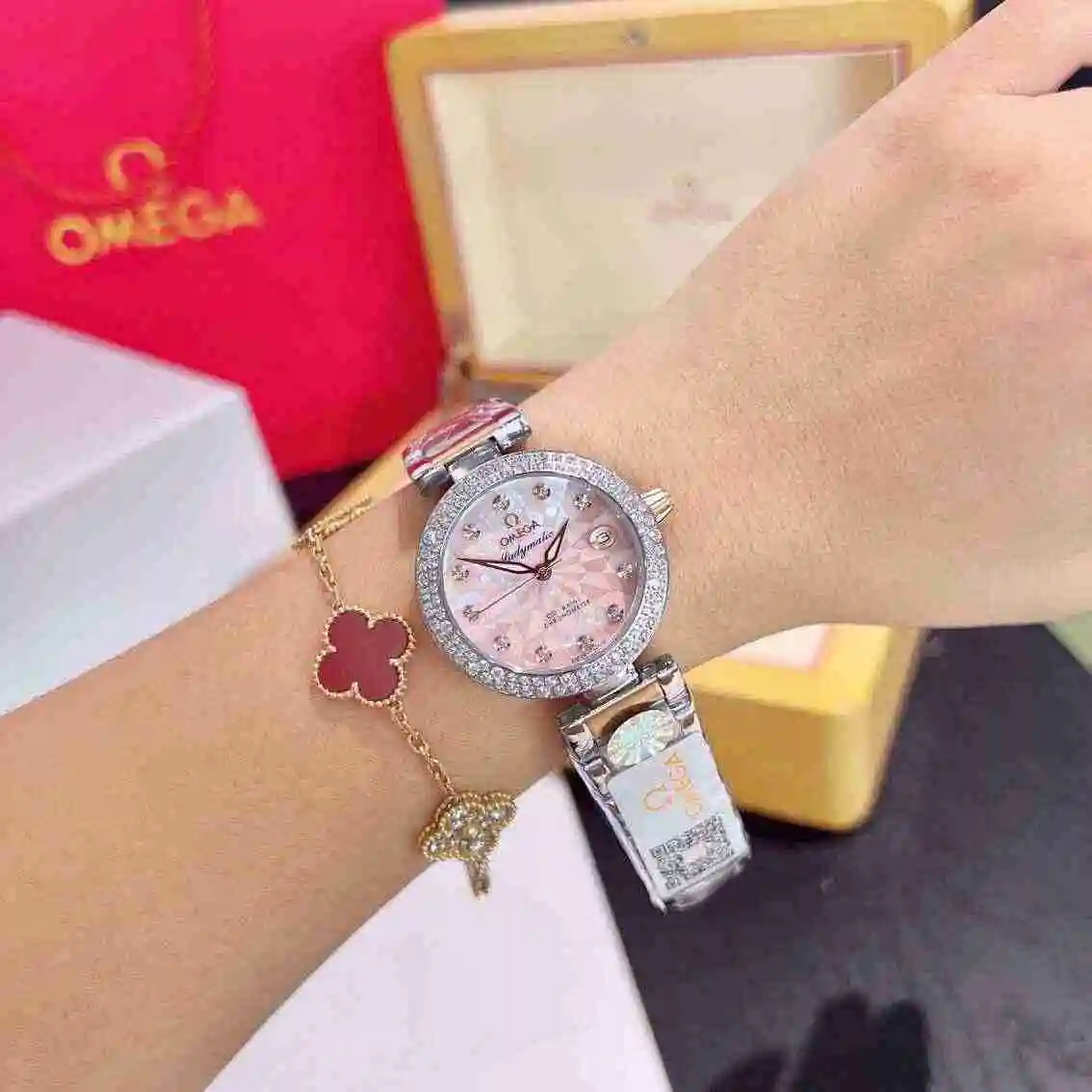 General Watches Omega Watch Women's Watch Paired with Original Fully Automatic Mechanical Movement Top Grade 316 Precision Steel Case with Mineral Super Strong Mirror Diameter 30mm KK03050 3 view 8