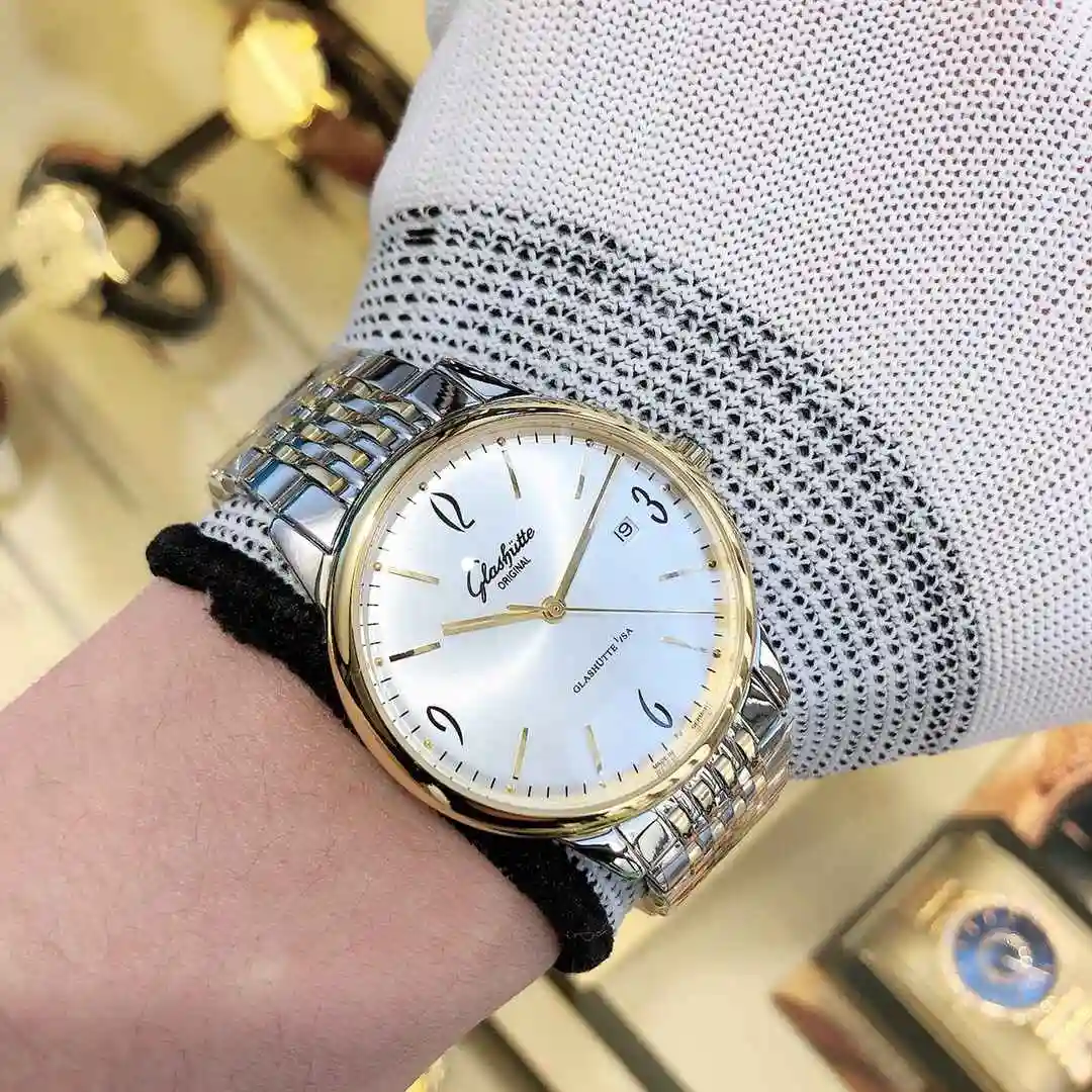 General Watches Glash tte Original white 500 gold 520 steel+20 Watch view 3