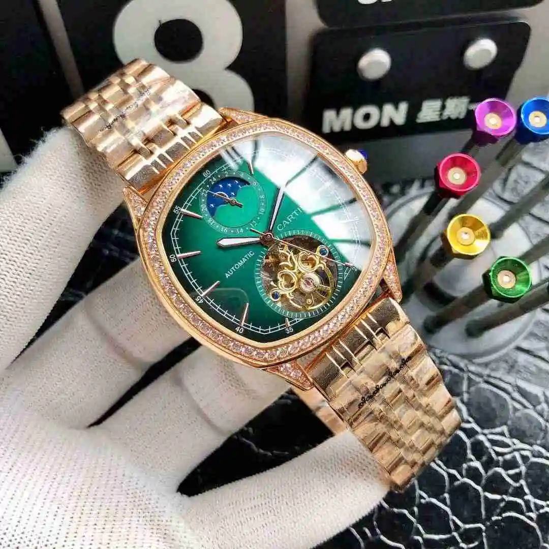 General Watches Cartier Watch Men's Watch Paired with Original Fully Automatic Mechanical Movement Top Grade 316 Precision Steel Case with Mineral Super Strong Mirror Diameter 42mm KK05250 1 view 5