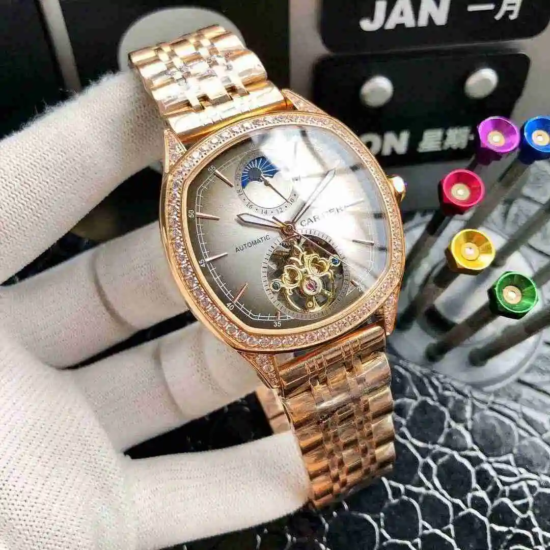General Watches Cartier Watch Men's Watch Paired with Original Fully Automatic Mechanical Movement Top Grade 316 Precision Steel Case with Mineral Super Strong Mirror Diameter 42mm KK05250 1 view 7