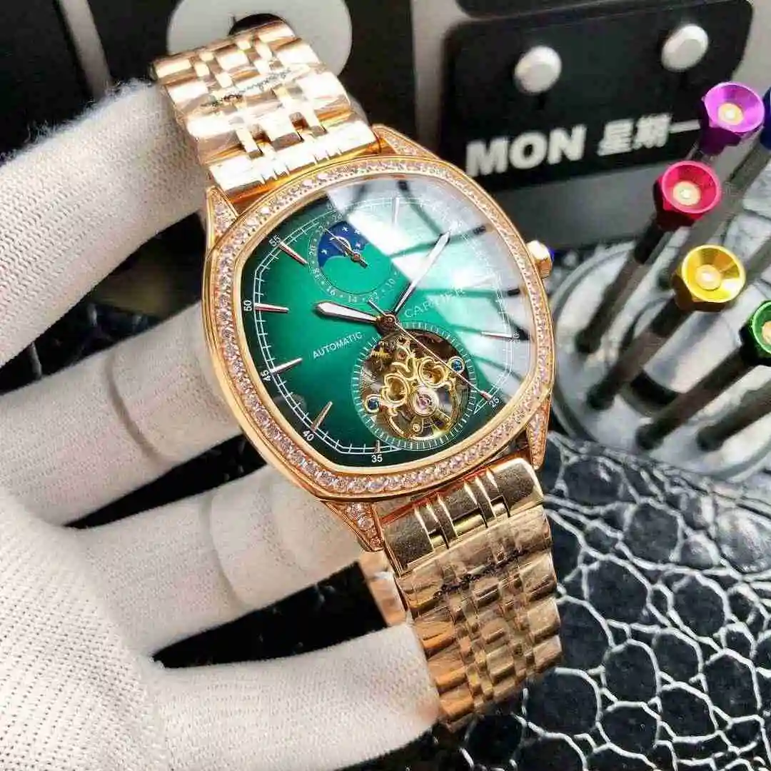 General Watches Cartier Watch Men's Watch Paired with Original Fully Automatic Mechanical Movement Top Grade 316 Precision Steel Case with Mineral Super Strong Mirror Diameter 42mm KK05250 1 view 8