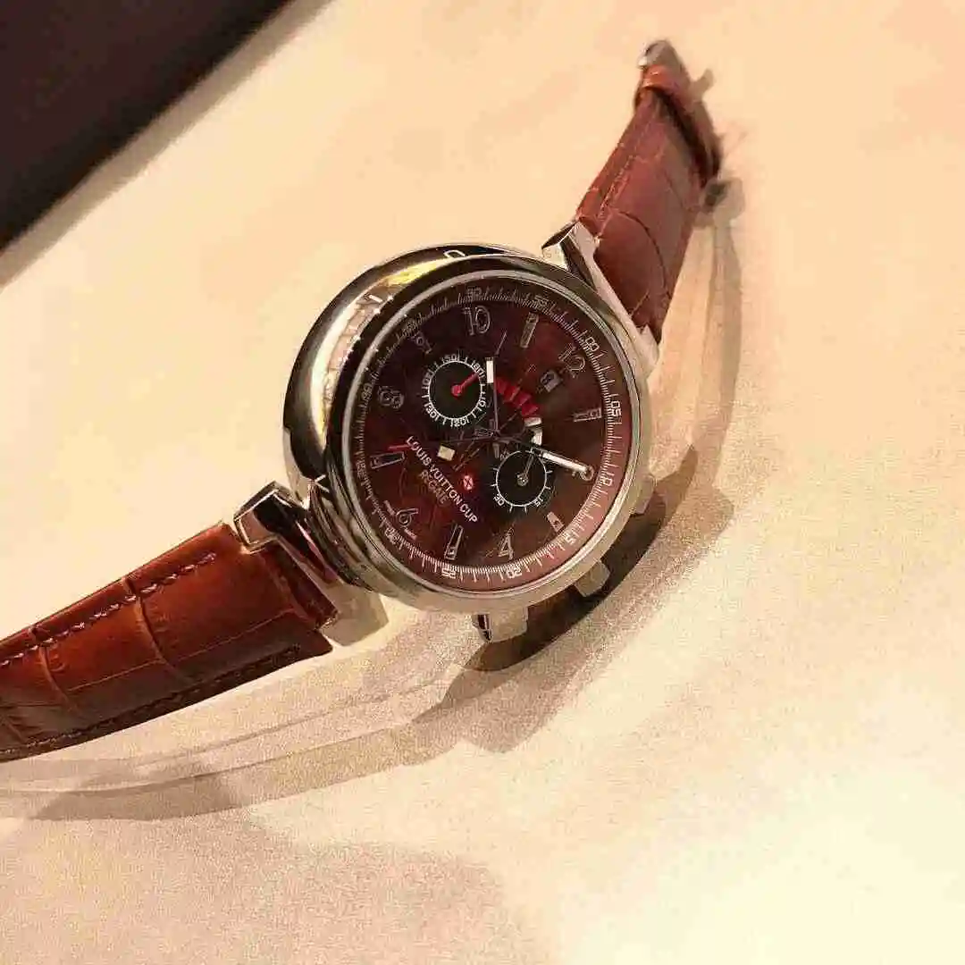 General Watches LV watch for men with original fully automatic mechanical movement, top grade 316 precision steel case with mineral super strong mirror diameter 42mm KK02950 view 7