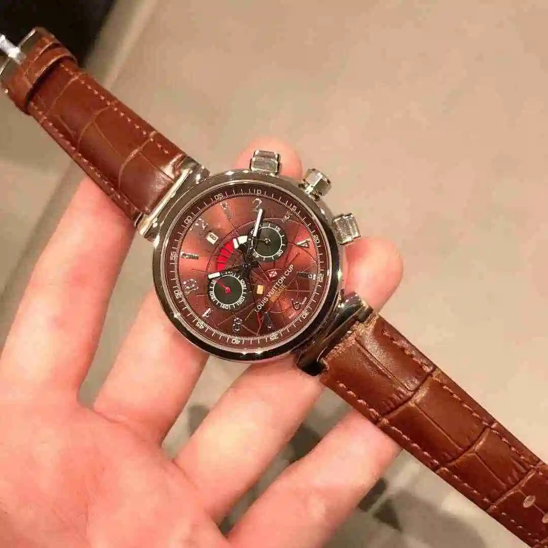 General Watches LV watch for men with original fully automatic mechanical movement, top grade 316 precision steel case with mineral super strong mirror diameter 42mm KK02950 view 9