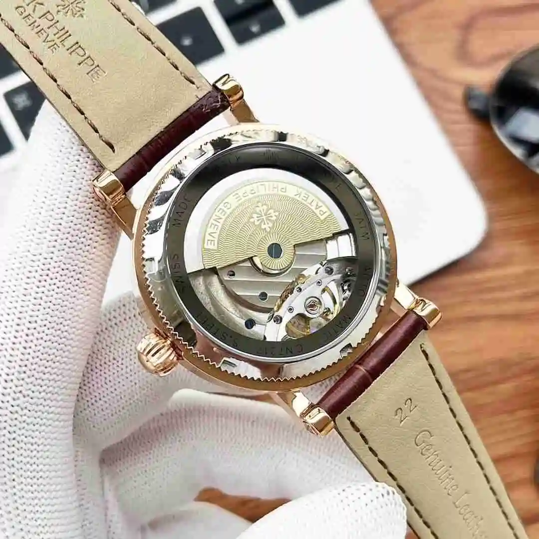 General Watches Patek Philippe Watch Men's Watch Paired with Original Fully Automatic Mechanical Movement Top Grade 316 Precision Steel Case Case with Mineral Super Strong Mirror Diameter 43mm KK05250 view 4