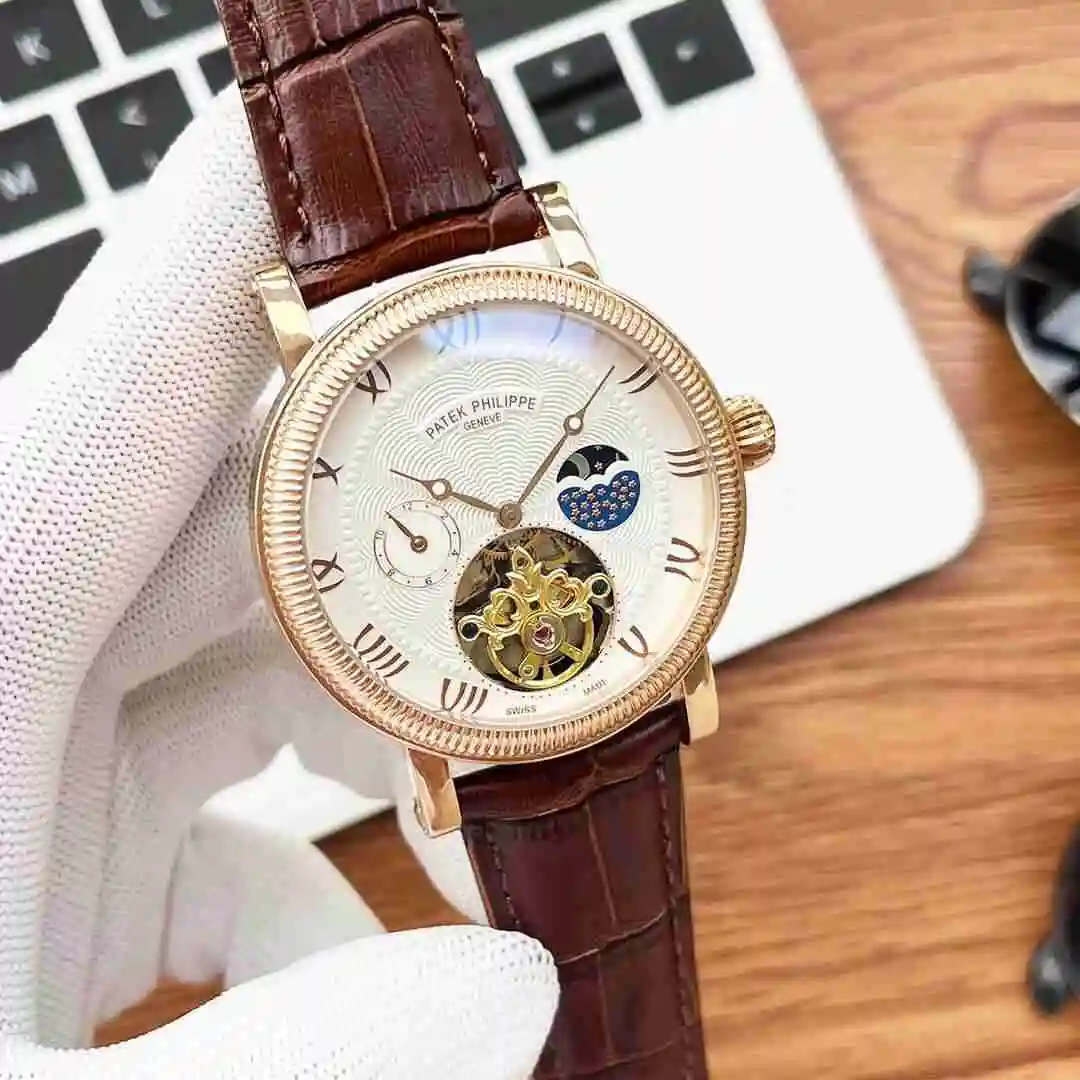 General Watches Patek Philippe Watch Men's Watch Paired with Original Fully Automatic Mechanical Movement Top Grade 316 Precision Steel Case Case with Mineral Super Strong Mirror Diameter 43mm KK05250 view 8