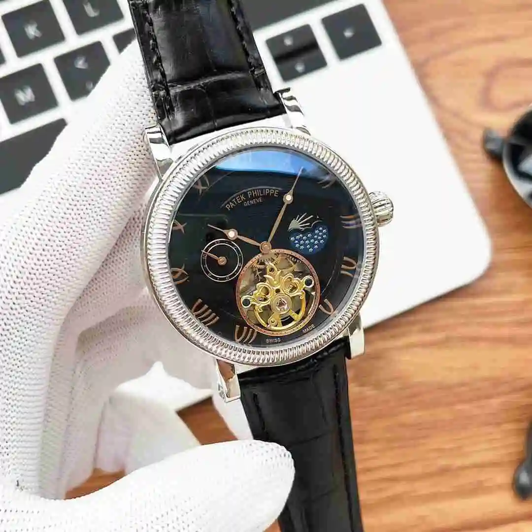 General Watches Patek Philippe Watch Men's Watch Paired with Original Fully Automatic Mechanical Movement Top Grade 316 Precision Steel Case Case with Mineral Super Strong Mirror Diameter 43mm KK05250 view 9
