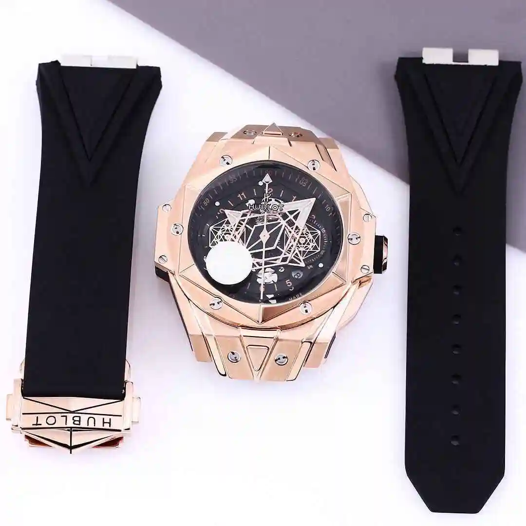 General Watches Hublot Yubo Watch Men's Watch Paired with Original Fully Automatic Mechanical Movement, Top Grade 316 Precision Steel Case with Mineral Super Strong Mirror Diameter 45mm kk013500 view 4