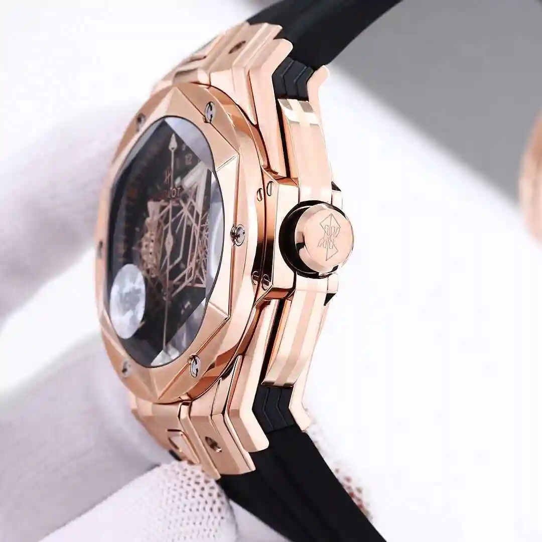 General Watches Hublot Yubo Watch Men's Watch Paired with Original Fully Automatic Mechanical Movement, Top Grade 316 Precision Steel Case with Mineral Super Strong Mirror Diameter 45mm kk013500 view 6