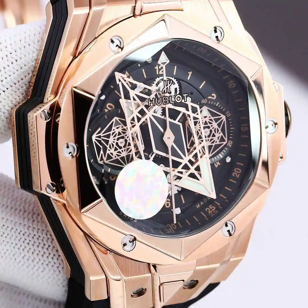 General Watches Hublot Yubo Watch Men's Watch Paired with Original Fully Automatic Mechanical Movement, Top Grade 316 Precision Steel Case with Mineral Super Strong Mirror Diameter 45mm kk013500 view 8