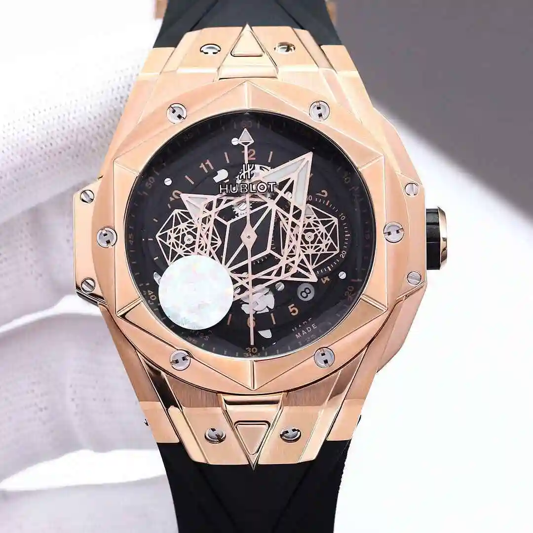 General Watches Hublot Yubo Watch Men's Watch Paired with Original Fully Automatic Mechanical Movement, Top Grade 316 Precision Steel Case with Mineral Super Strong Mirror Diameter 45mm kk013500 view 9