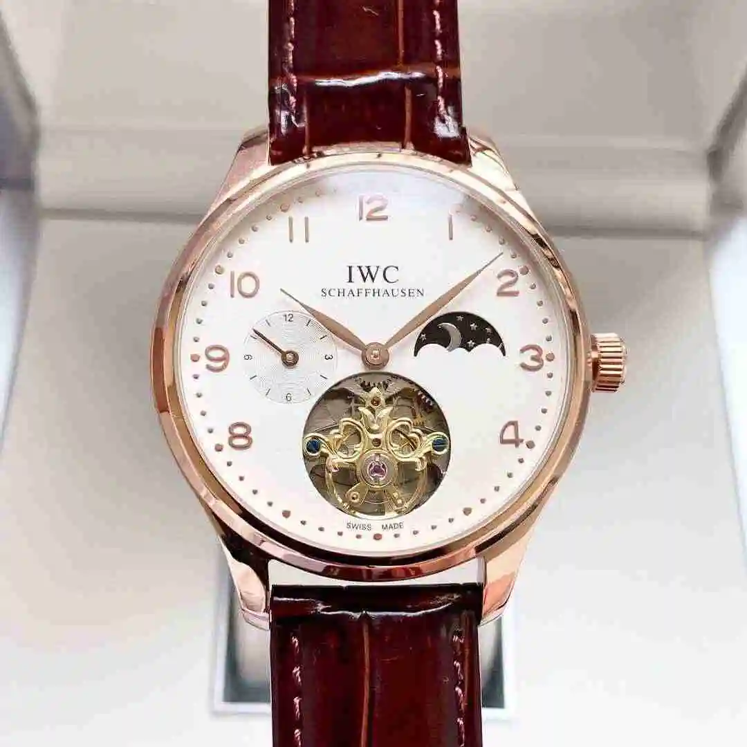 General Watches IWC Wanguo Watch Men's Watch Paired with Original Fully Automatic Mechanical Movement Top Grade 316 Precision Steel Case with Mineral Super Strong Mirror Diameter 42mm KK view 4