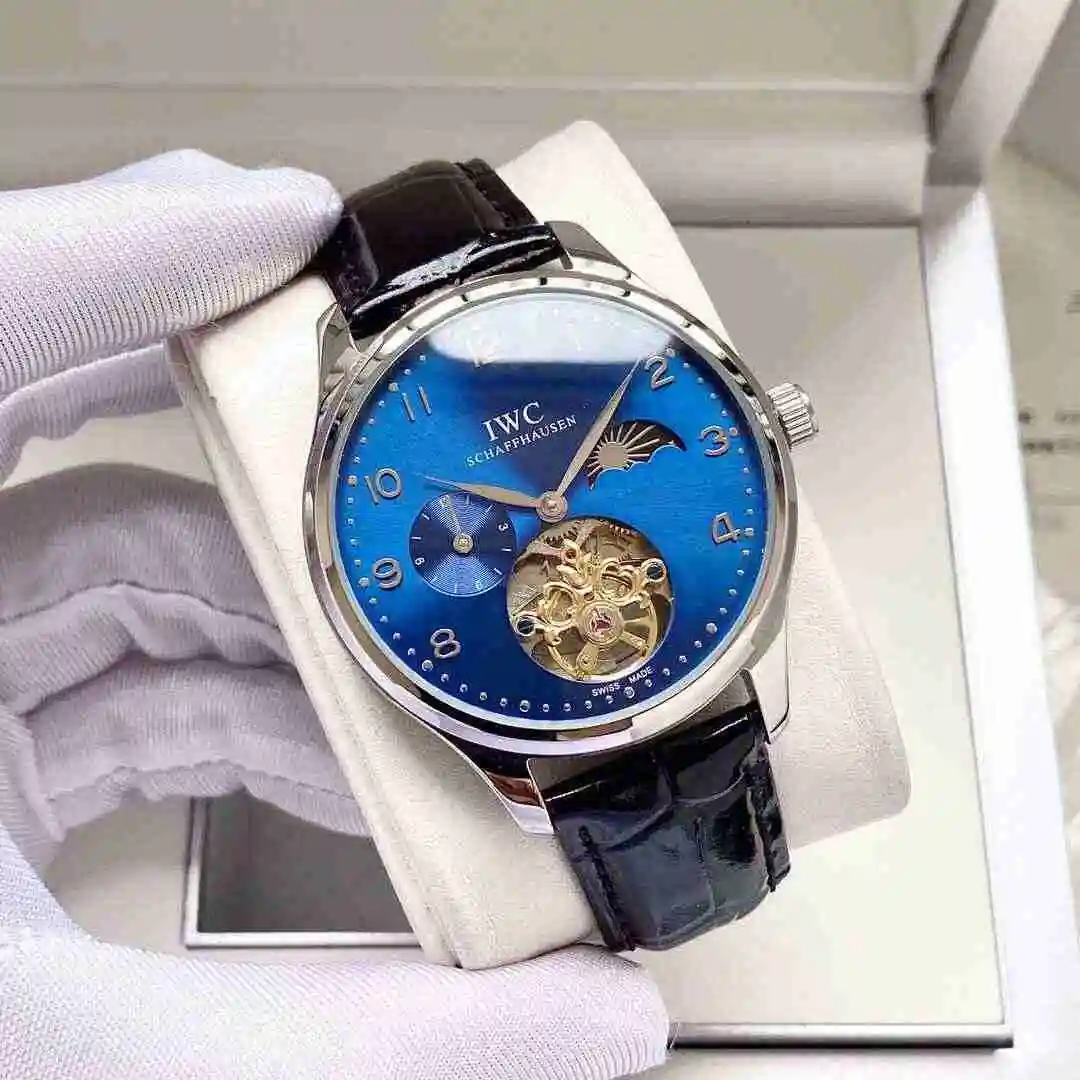 General Watches IWC Wanguo Watch Men's Watch Paired with Original Fully Automatic Mechanical Movement Top Grade 316 Precision Steel Case with Mineral Super Strong Mirror Diameter 42mm KK view 7
