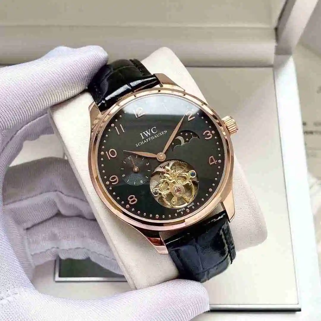 General Watches IWC Wanguo Watch Men's Watch Paired with Original Fully Automatic Mechanical Movement Top Grade 316 Precision Steel Case with Mineral Super Strong Mirror Diameter 42mm KK view 8