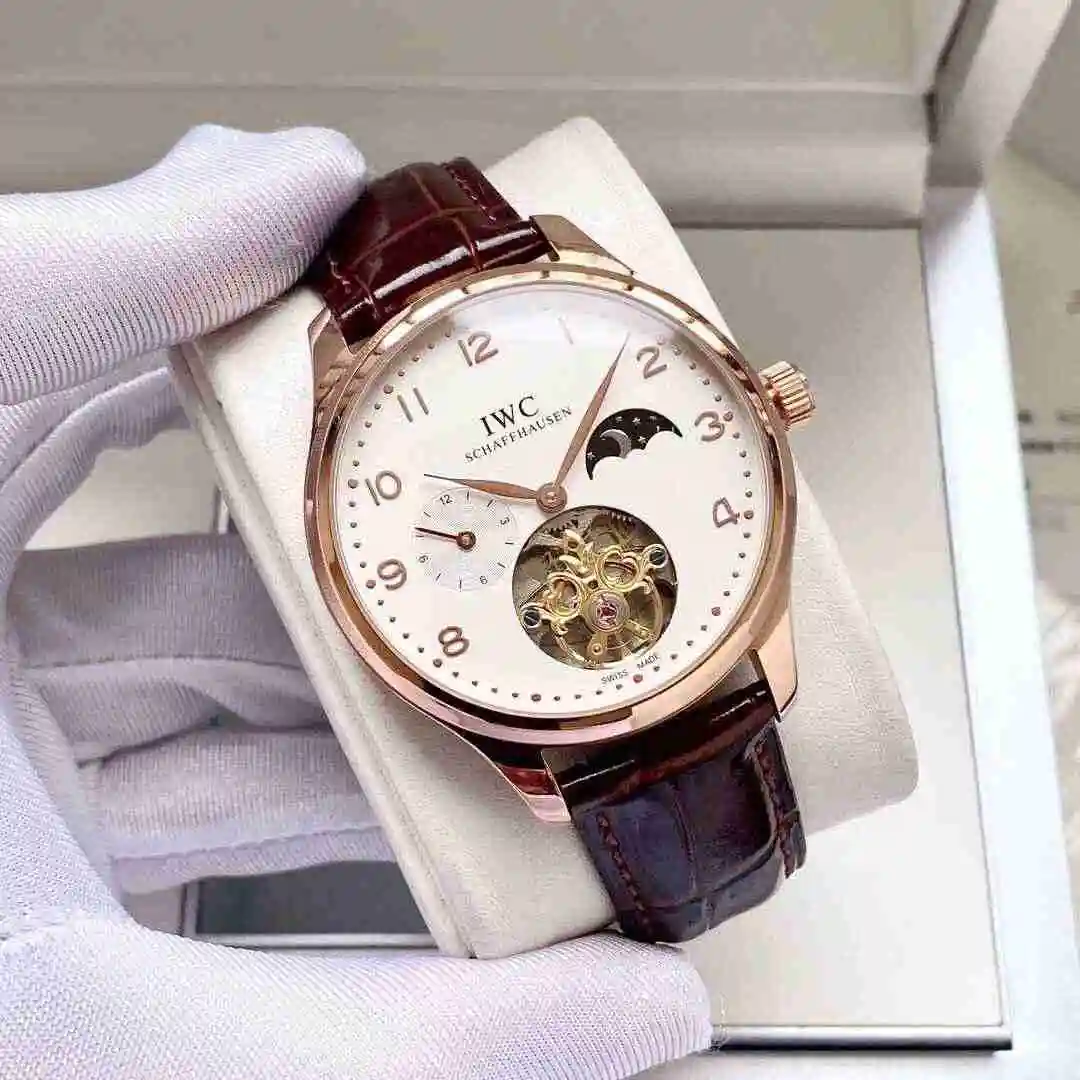 General Watches IWC Wanguo Watch Men's Watch Paired with Original Fully Automatic Mechanical Movement Top Grade 316 Precision Steel Case with Mineral Super Strong Mirror Diameter 42mm KK view 9