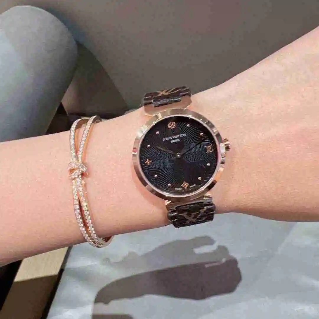 General Watches LV watch for women with original fully automatic mechanical movement, top grade 316 precision steel case with mineral super strong mirror diameter 33mm KK02750 view 9