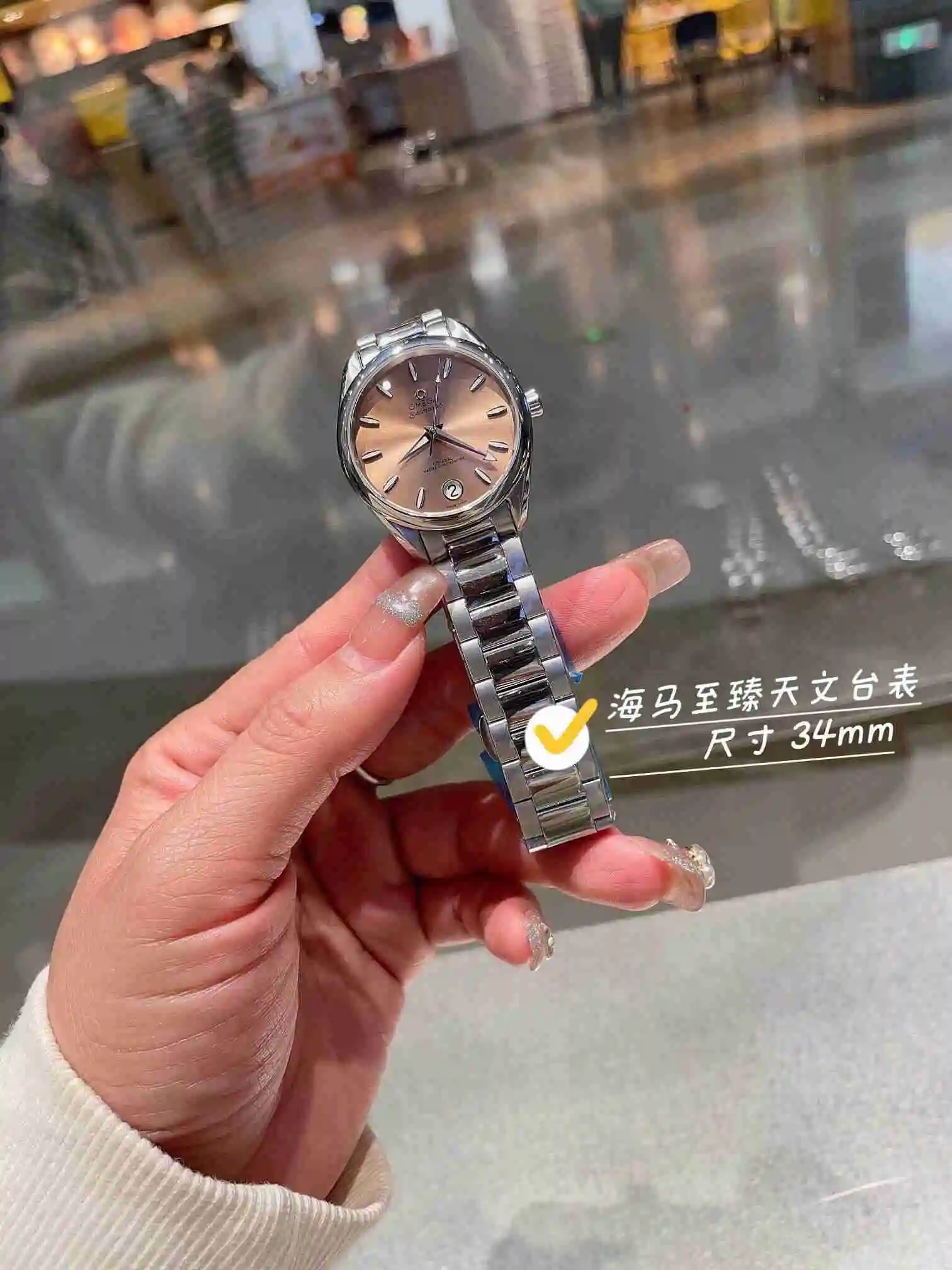 General Watches Omega Watch Women's Watch Paired with Original Fully Automatic Mechanical Movement Top Grade 316 Precision Steel Case with Mineral Super Strong Mirror Diameter 34cm KK03250 3 view 6