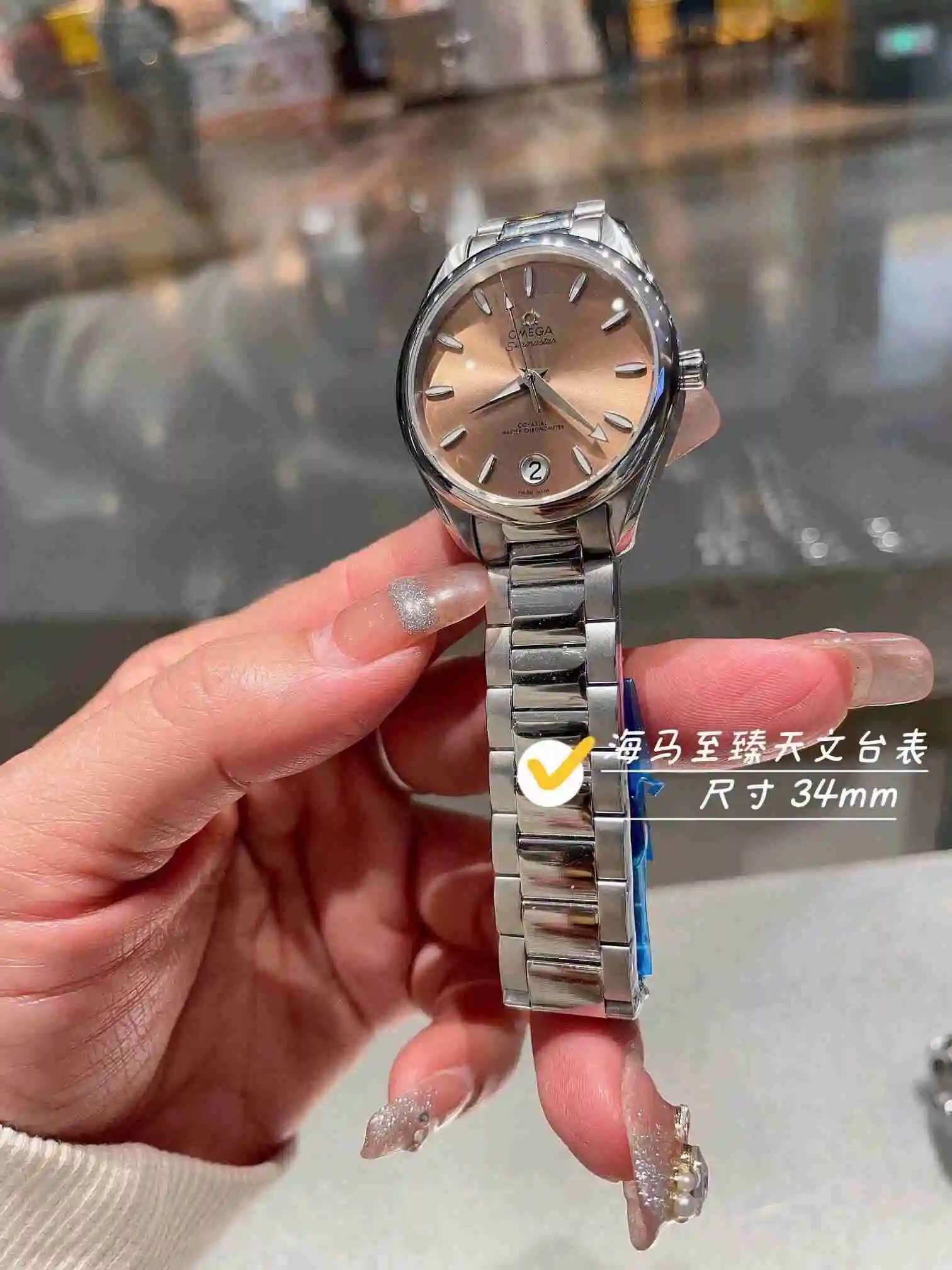 General Watches Omega Watch Women's Watch Paired with Original Fully Automatic Mechanical Movement Top Grade 316 Precision Steel Case with Mineral Super Strong Mirror Diameter 34cm KK03250 3 view 7