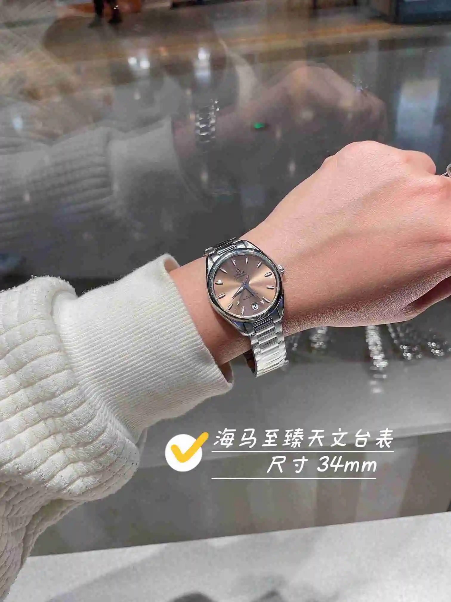 General Watches Omega Watch Women's Watch Paired with Original Fully Automatic Mechanical Movement Top Grade 316 Precision Steel Case with Mineral Super Strong Mirror Diameter 34cm KK03250 3 view 9