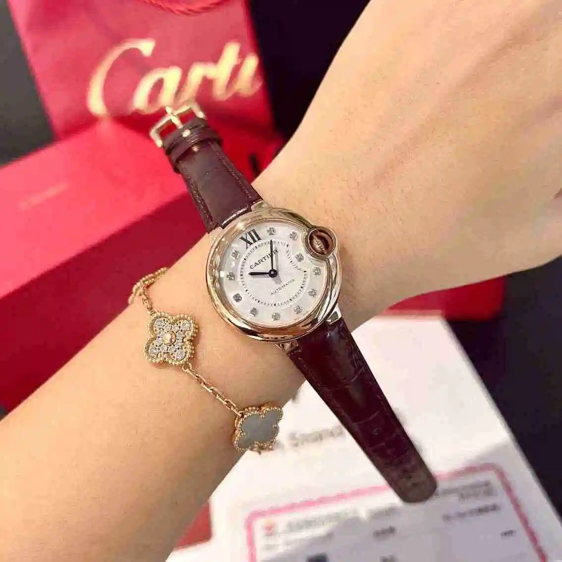 General Watches Cartier Watch Women's Watch Paired with Original Fully Automatic Mechanical Movement Top Grade 316 Precision Steel Case with Mineral Super Strong Mirror Diameter 33mm kk013500 view 4