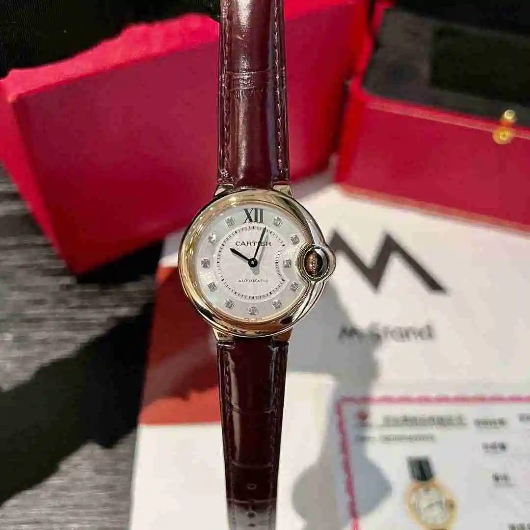 General Watches Cartier Watch Women's Watch Paired with Original Fully Automatic Mechanical Movement Top Grade 316 Precision Steel Case with Mineral Super Strong Mirror Diameter 33mm kk013500 view 6