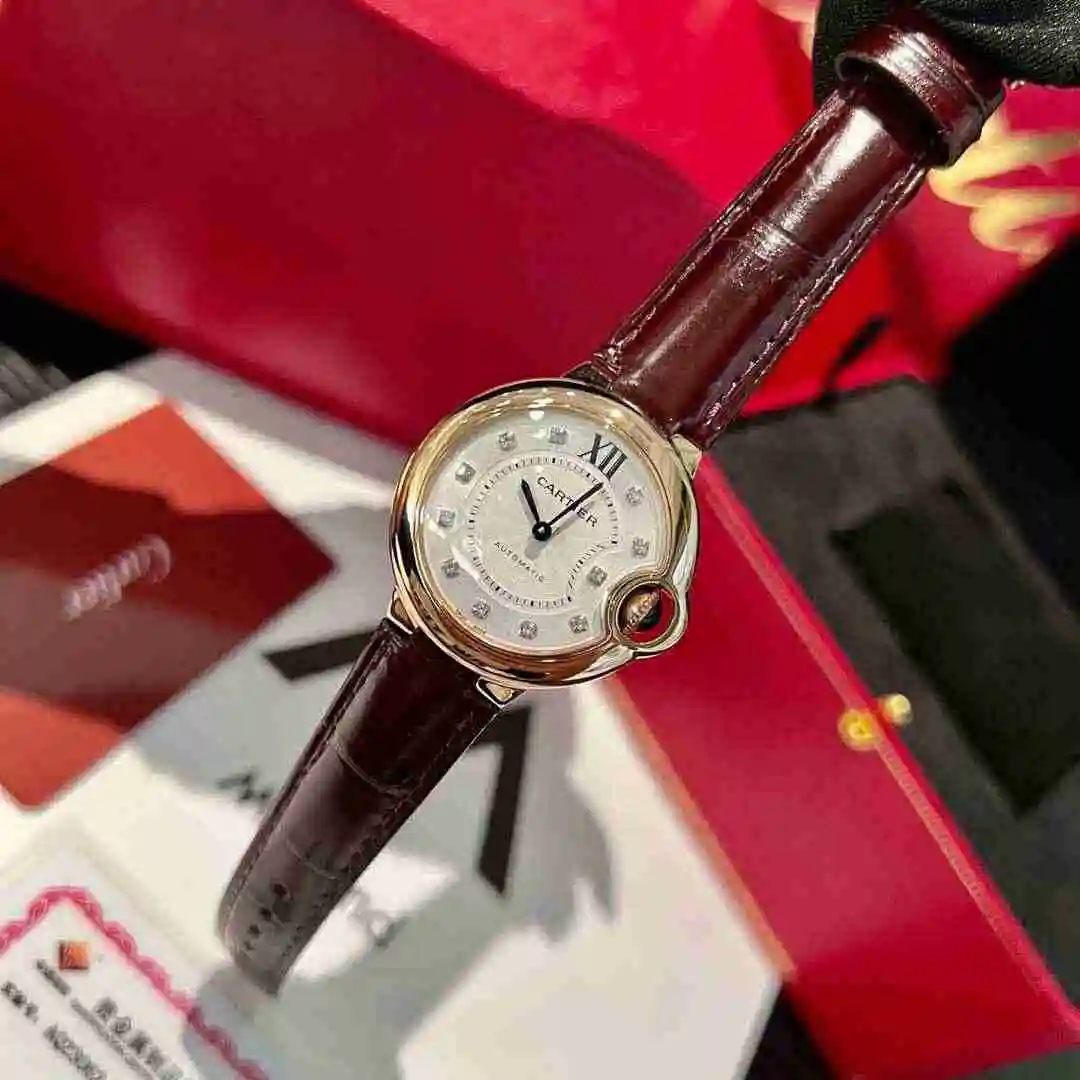 General Watches Cartier Watch Women's Watch Paired with Original Fully Automatic Mechanical Movement Top Grade 316 Precision Steel Case with Mineral Super Strong Mirror Diameter 33mm kk013500 view 9