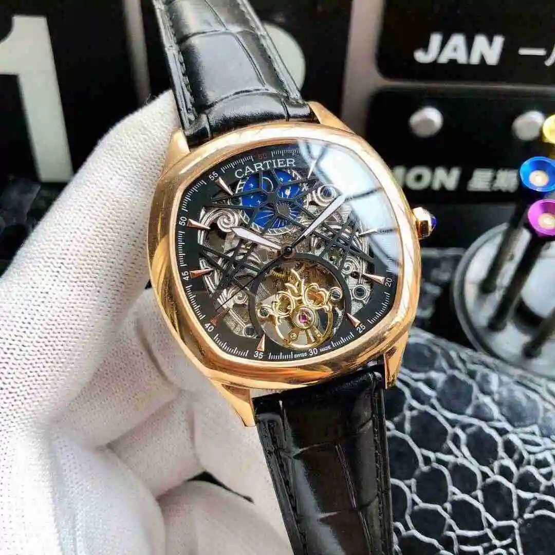 General Watches Cartier Watch Men's Watch Paired with Original Fully Automatic Mechanical Movement Top Grade 316 Precision Steel Case with Mineral Super Strong Mirror Diameter 42mm KK04950 view 8