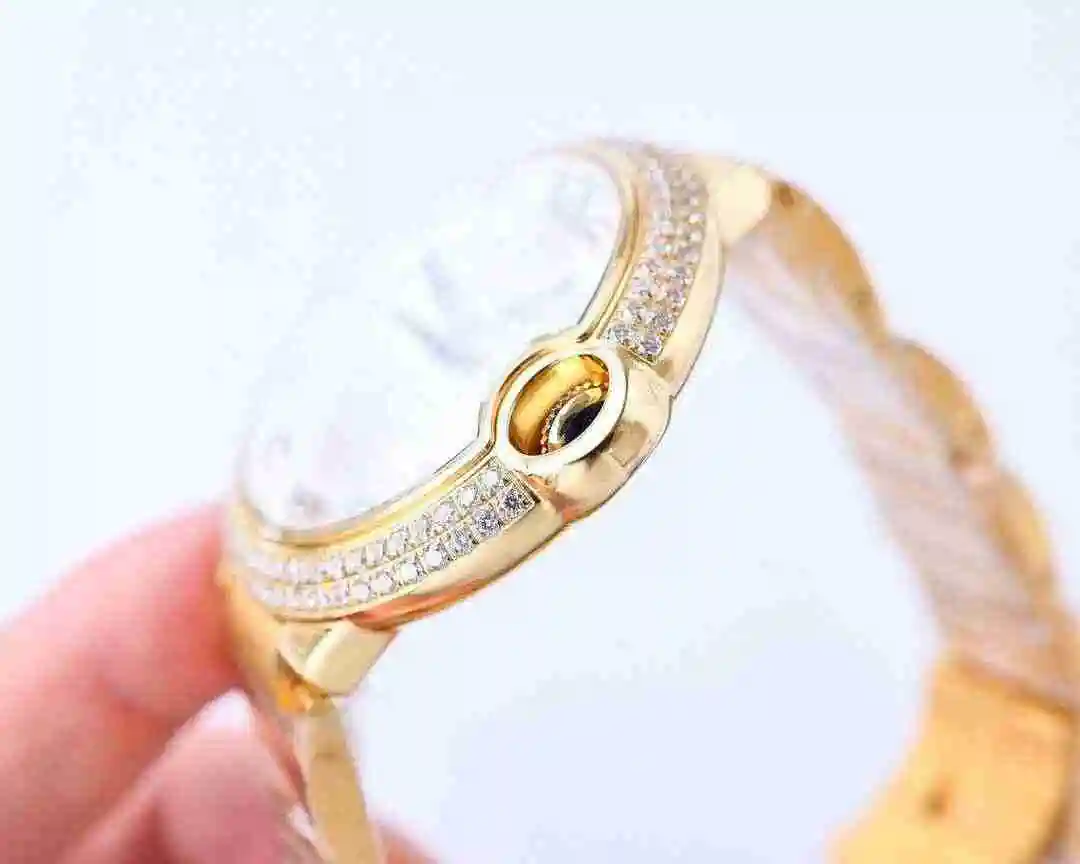 General Watches Cartier Watch Couple Paired Watch Paired with Original Fully Automatic Mechanical Movement Top grade 316 Precision Steel Case with Mineral Super Strong Mirror Diameter Large 42mm Small 33mm kk07500 3 view 5