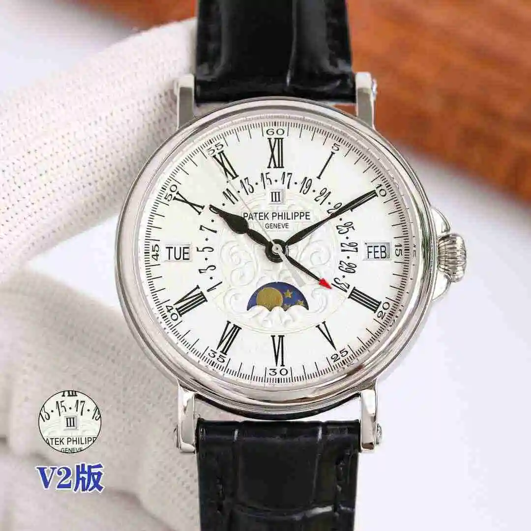 General Watches Patek Philippe Watch Men's Watch Paired with Original Fully Automatic Mechanical Movement Top Grade 316 Precision Steel Case Case with Mineral Super Strong Mirror Diameter 38mm kk014500 view 6