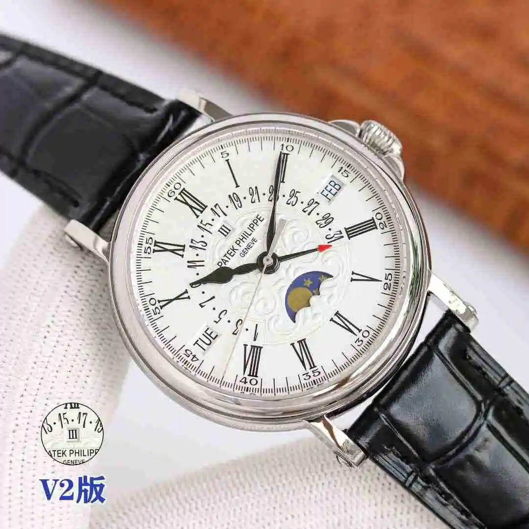 General Watches Patek Philippe Watch Men's Watch Paired with Original Fully Automatic Mechanical Movement Top Grade 316 Precision Steel Case Case with Mineral Super Strong Mirror Diameter 38mm kk014500 view 7