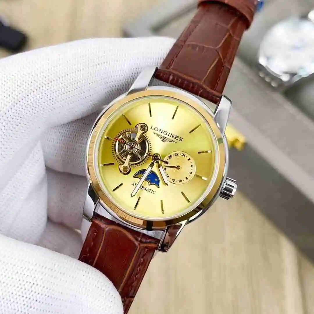 General Watches Longines Watch Men's Watch Paired with Original Fully Automatic Mechanical Movement Top Grade 316 Precision Steel Case with Mineral Super Strong Mirror Diameter 42mm KK03850 4 view 6