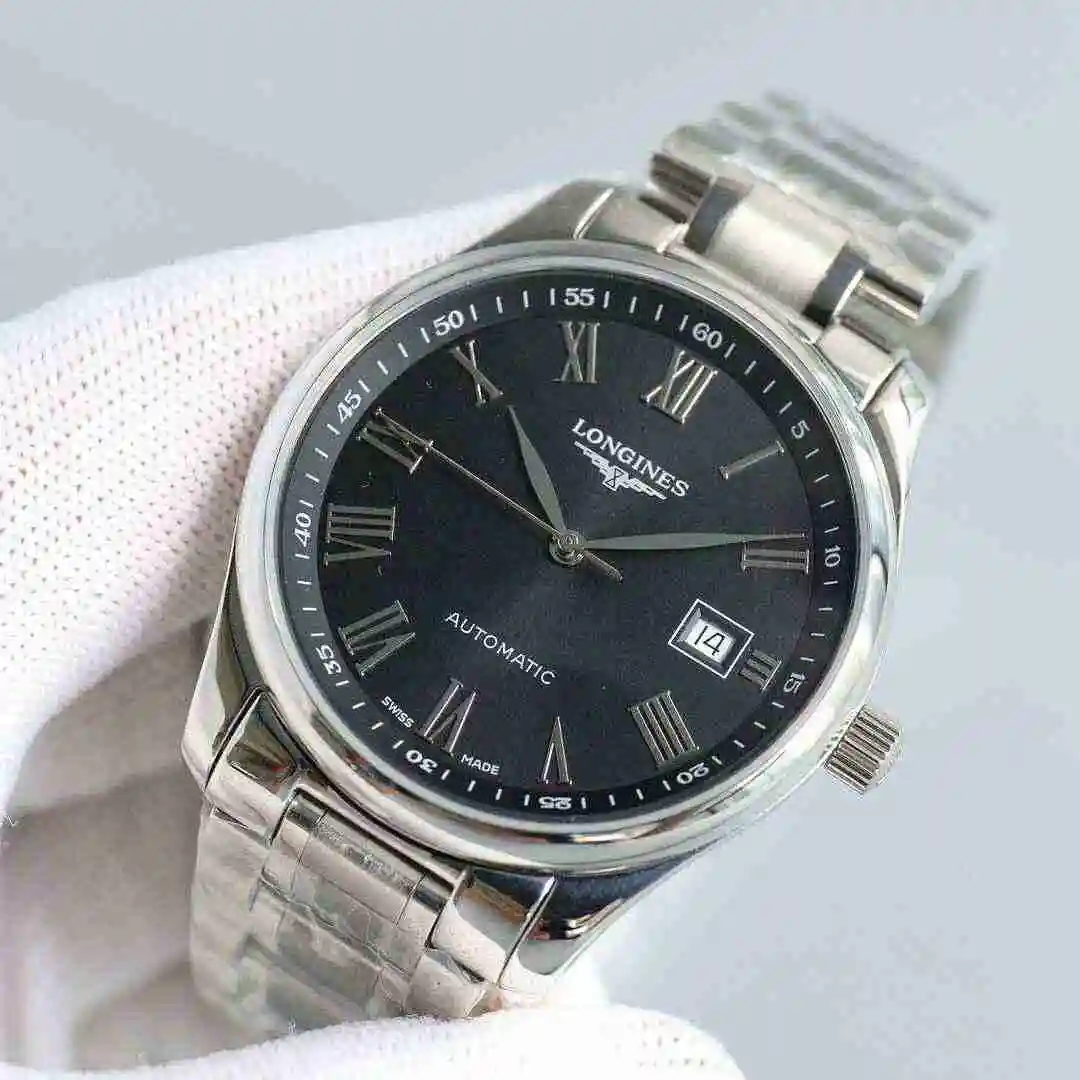 General Watches Longines watch for men with original fully automatic mechanical movement, top grade 316 precision steel case with mineral super strong mirror diameter 40mm kk08800 view 8