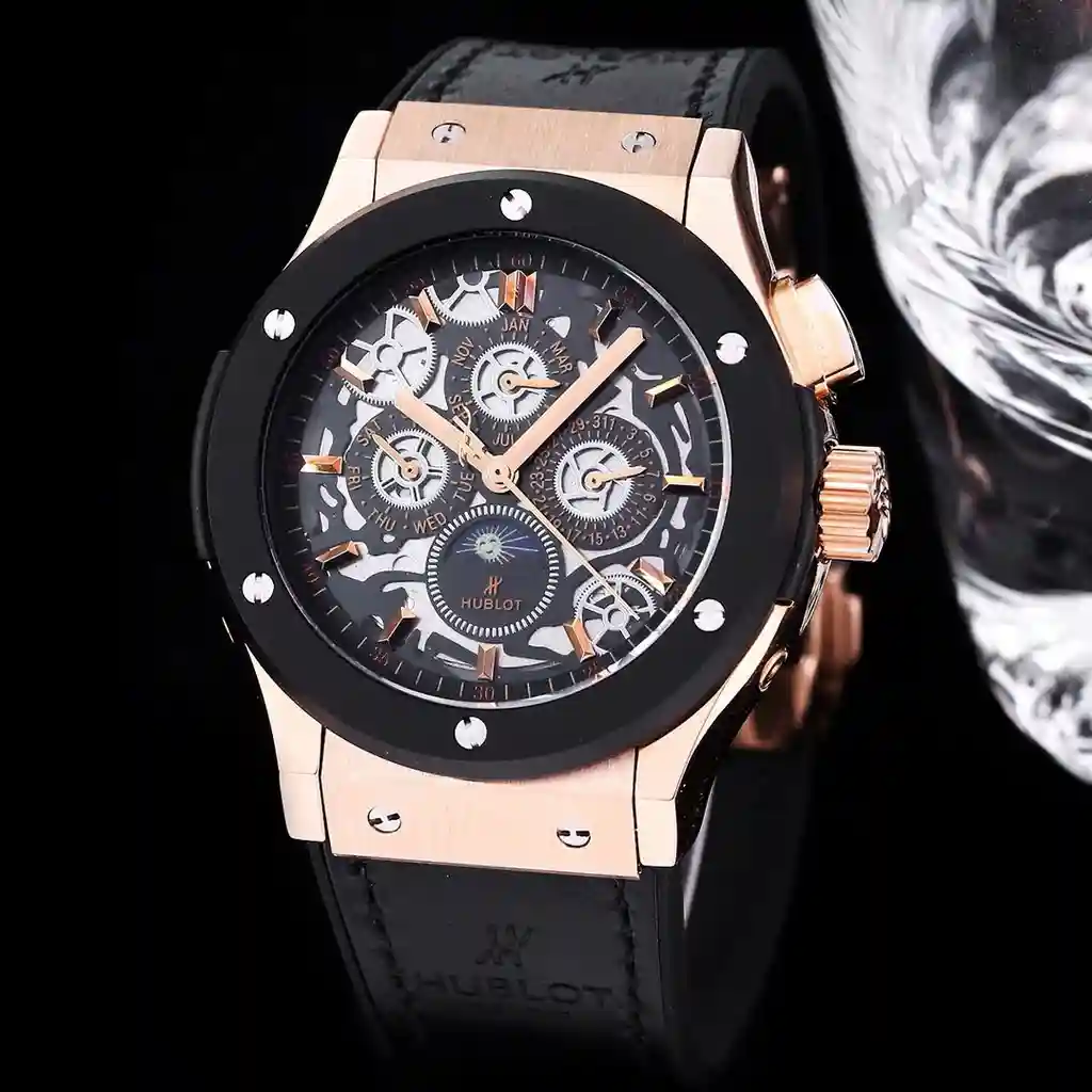 General Watches Hublot watch men's watch with original fully automatic mechanical movement top 316 stainless steel case strap mineral super mirror diameter 45mm KK06250 view 6